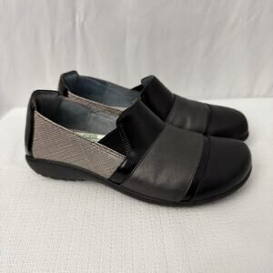 Naot Shoes Womens Size 7 Miro Loafers Comfort Black Leather Slip On Low Top 38